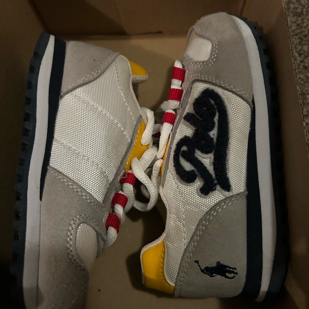 Stylish Kids Shoes with Yellow and Gray Accents
